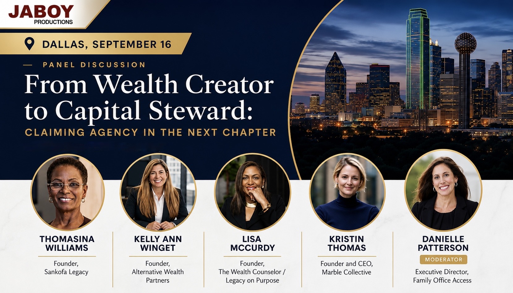 Texas — operating companies and family offices in the wealth transfer.