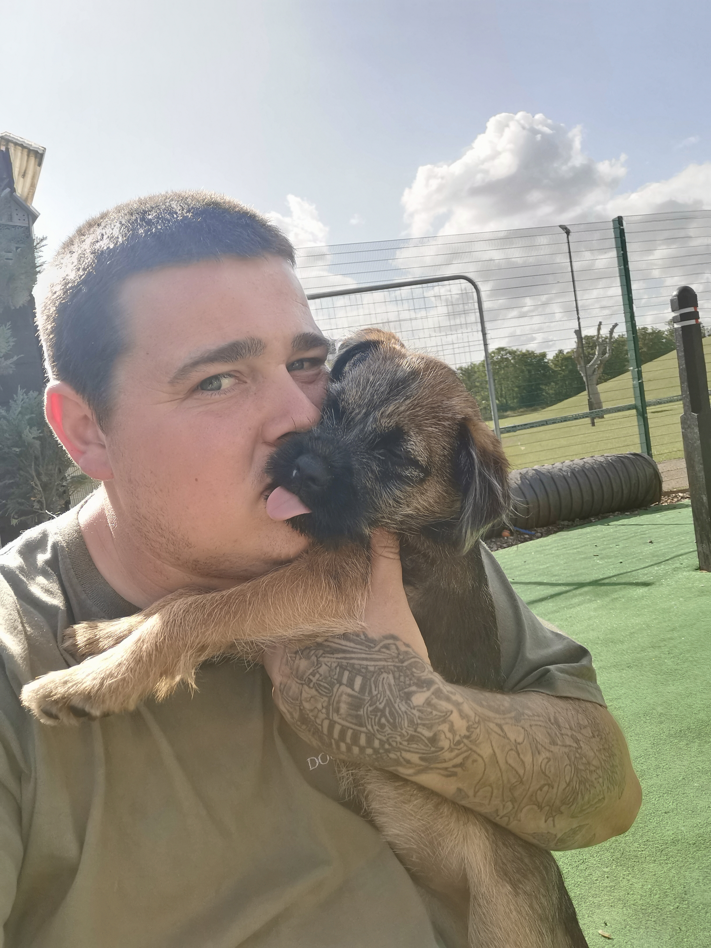 The beginning — Kyle with dogs