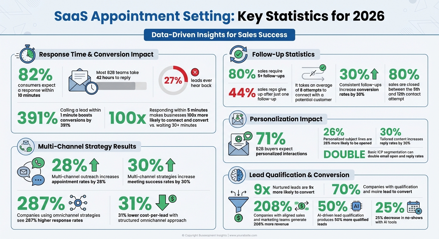 SaaS Appointment Setting Statistics and Key Metrics for 2026