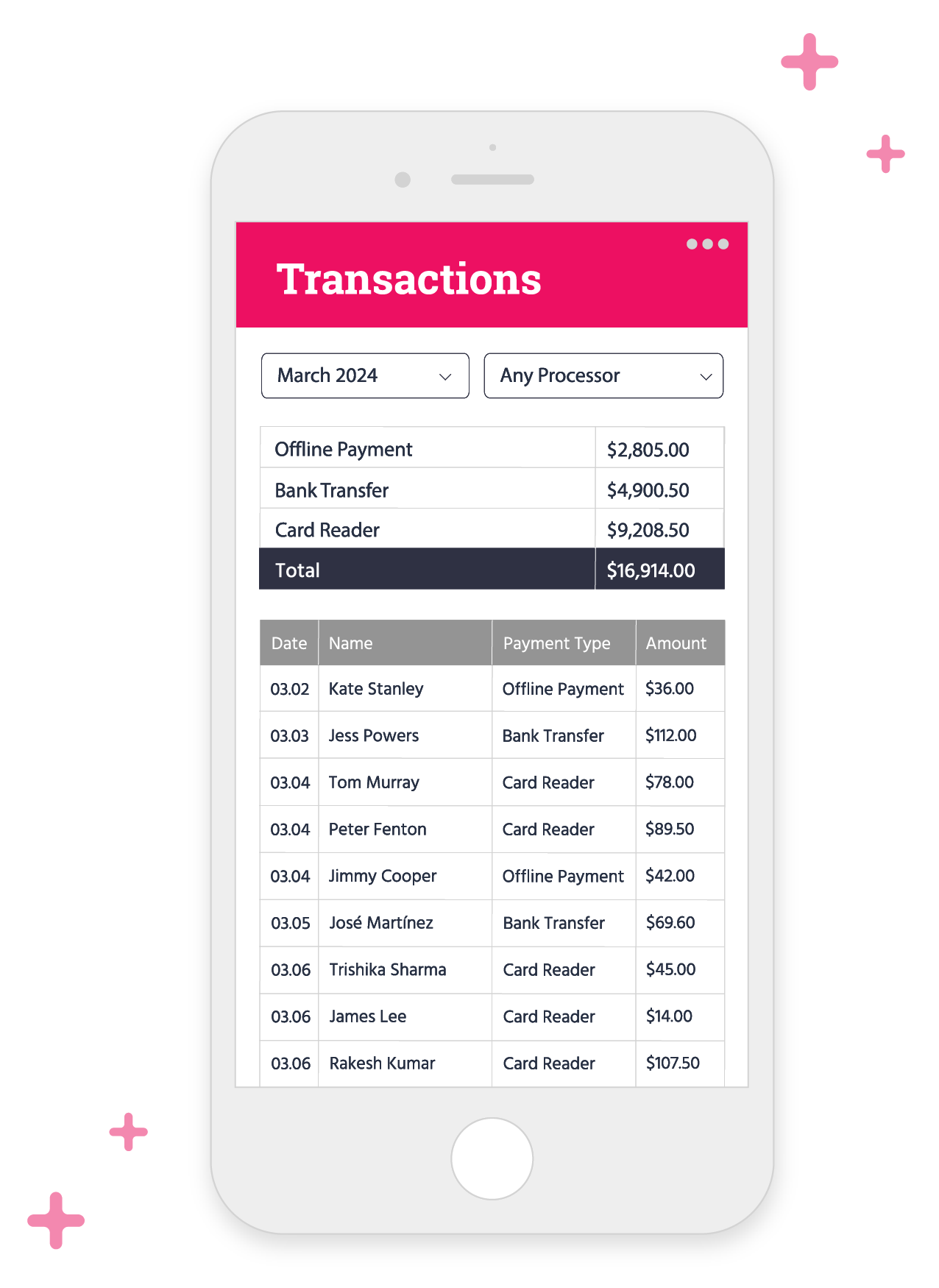 In-person payments illustration.