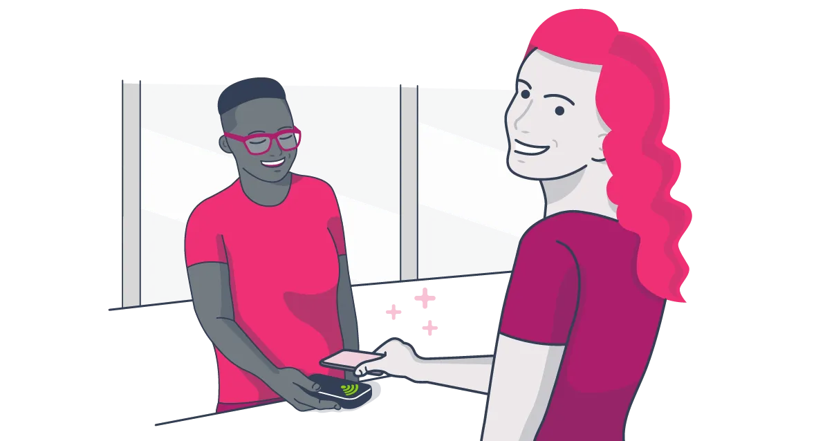 Stripe in-person payments illustration.