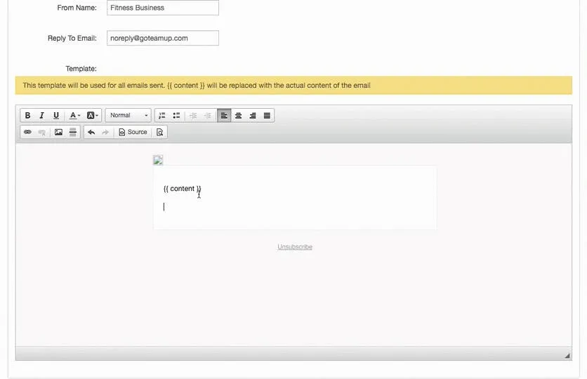 image of creating an email template