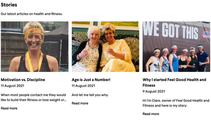 Clare's blogs on her