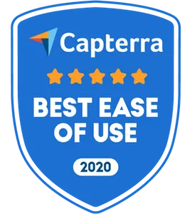 capterra badge for best ease of use for dance studio software