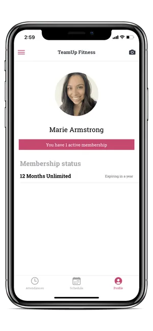 image of the member app customer profile page
