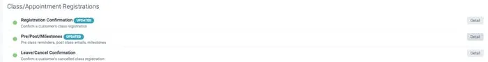 Setting a reminder for clients