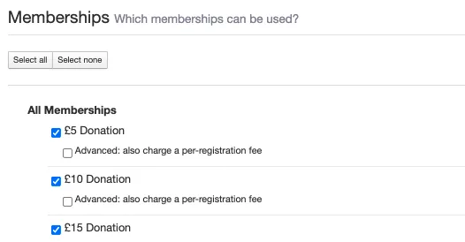 Memberships