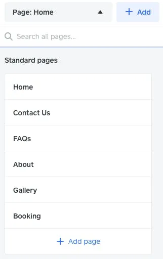 The sections Clare added to her Feel Good Health & Fitness website