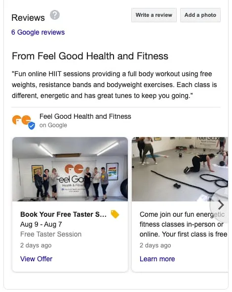 Posts from Clare to appear on her Google profile