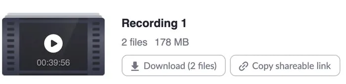 image of the recordings in Zoom