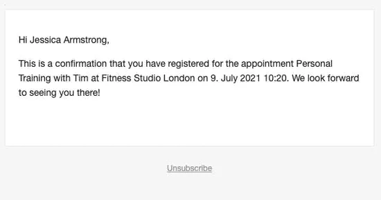 email confirmation