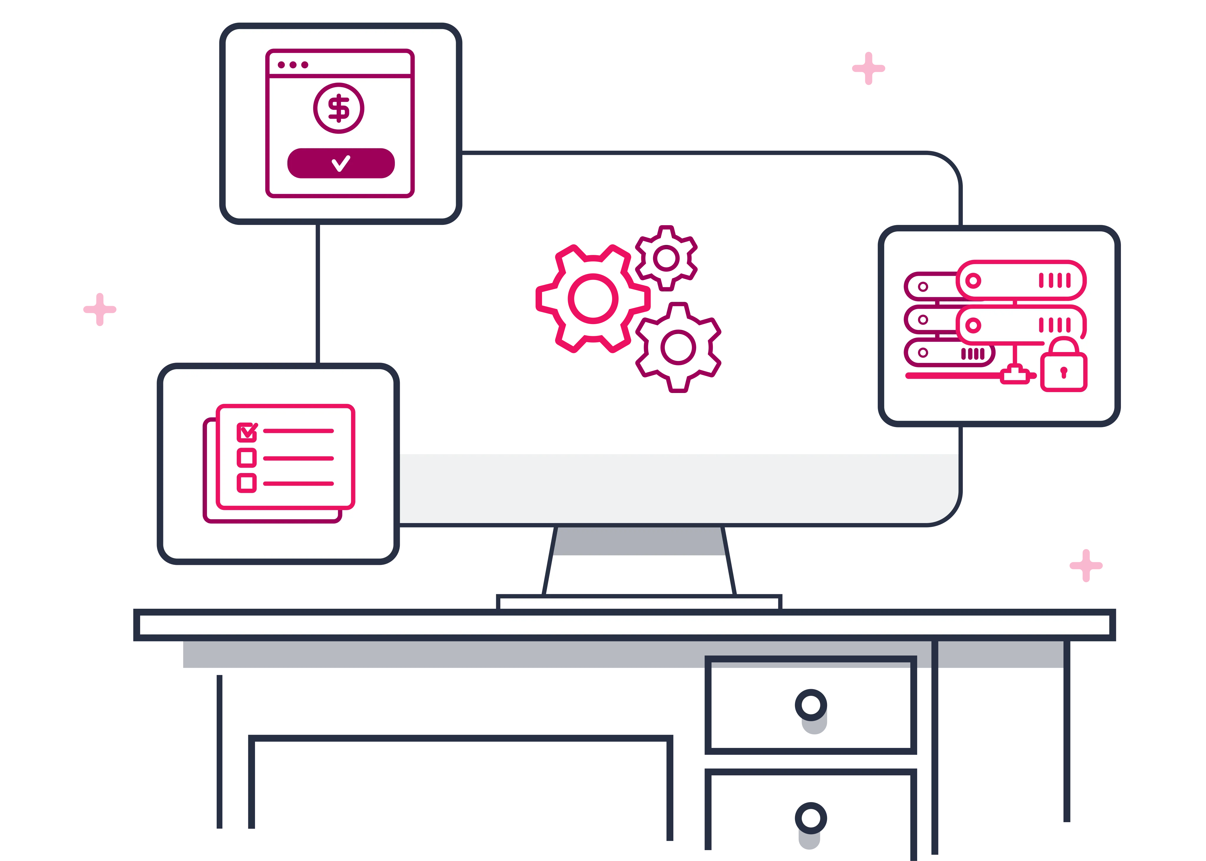 A graphic depicting integrations