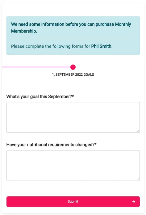 TeamUp Form