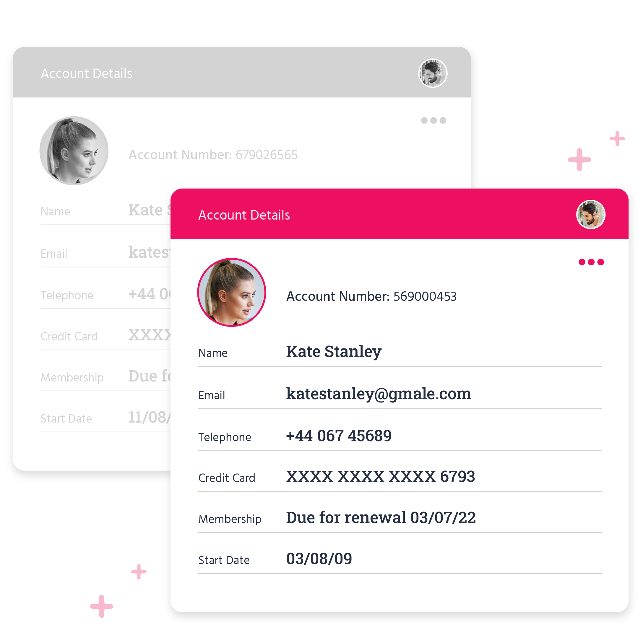 A customer-s information from gym management software on a phone