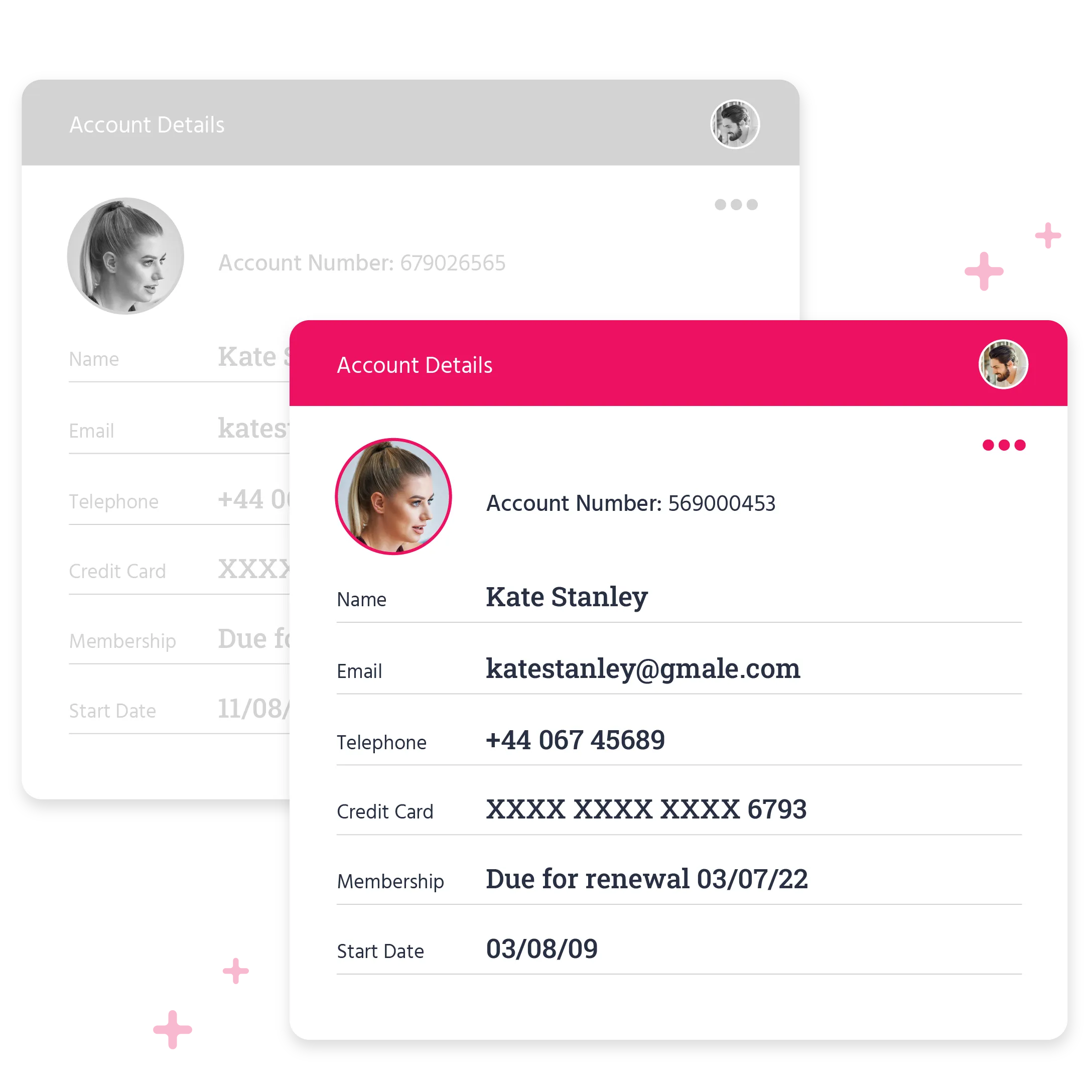 A customer-s information from gym management software on a phone