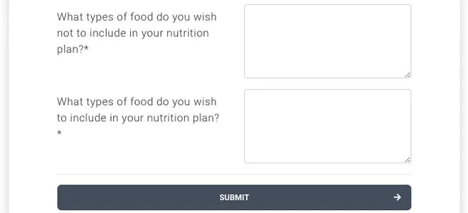 nutrition and allergy questionnaire part 2