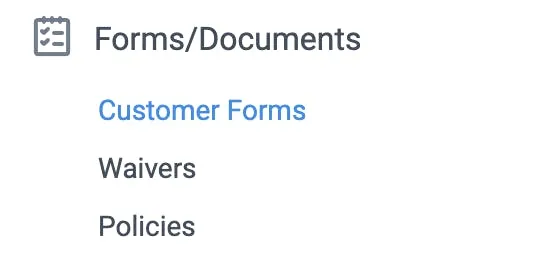 forms and documents tab