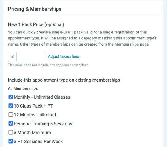pricing and memberships