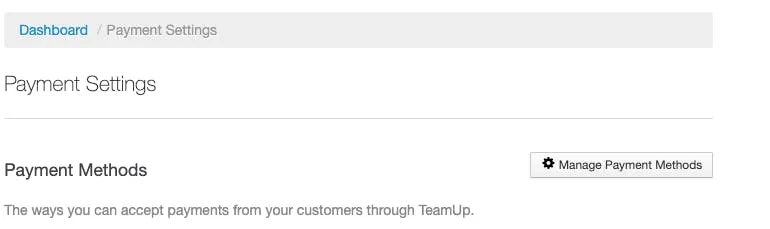 payment settings in teamup