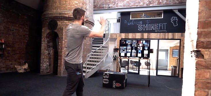 coach of shirefit giving a class online | Photo Credit: ShireFit Gyms