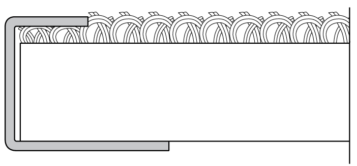 Cover rail drawing for curved openings