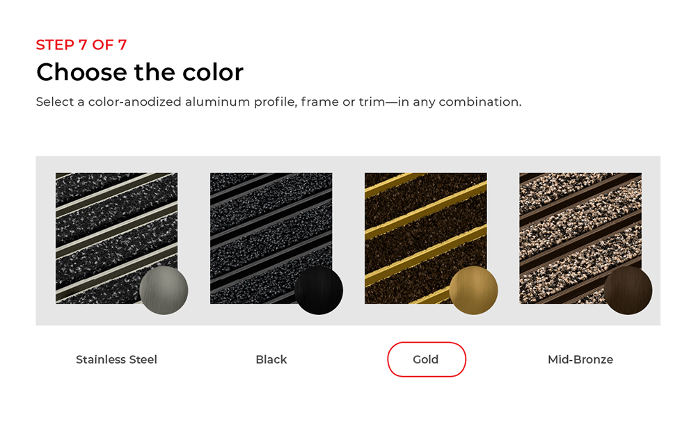 Step 7 of 7 — Choose the color