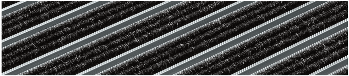 Ribbed carpet insert close-up