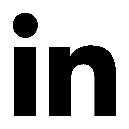 linkedin black icon