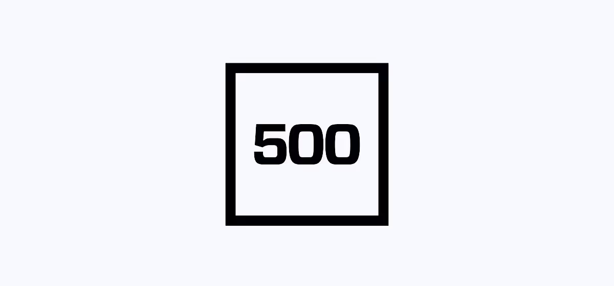 Kare içinde siyah 500 sayısı.