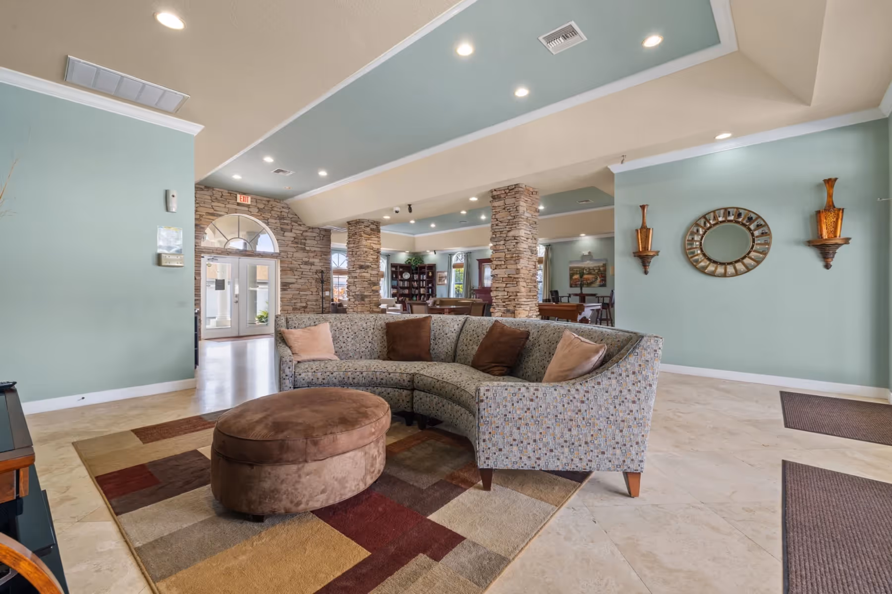 Leasing office lobby