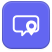 White flag icon on a rounded square purple background.