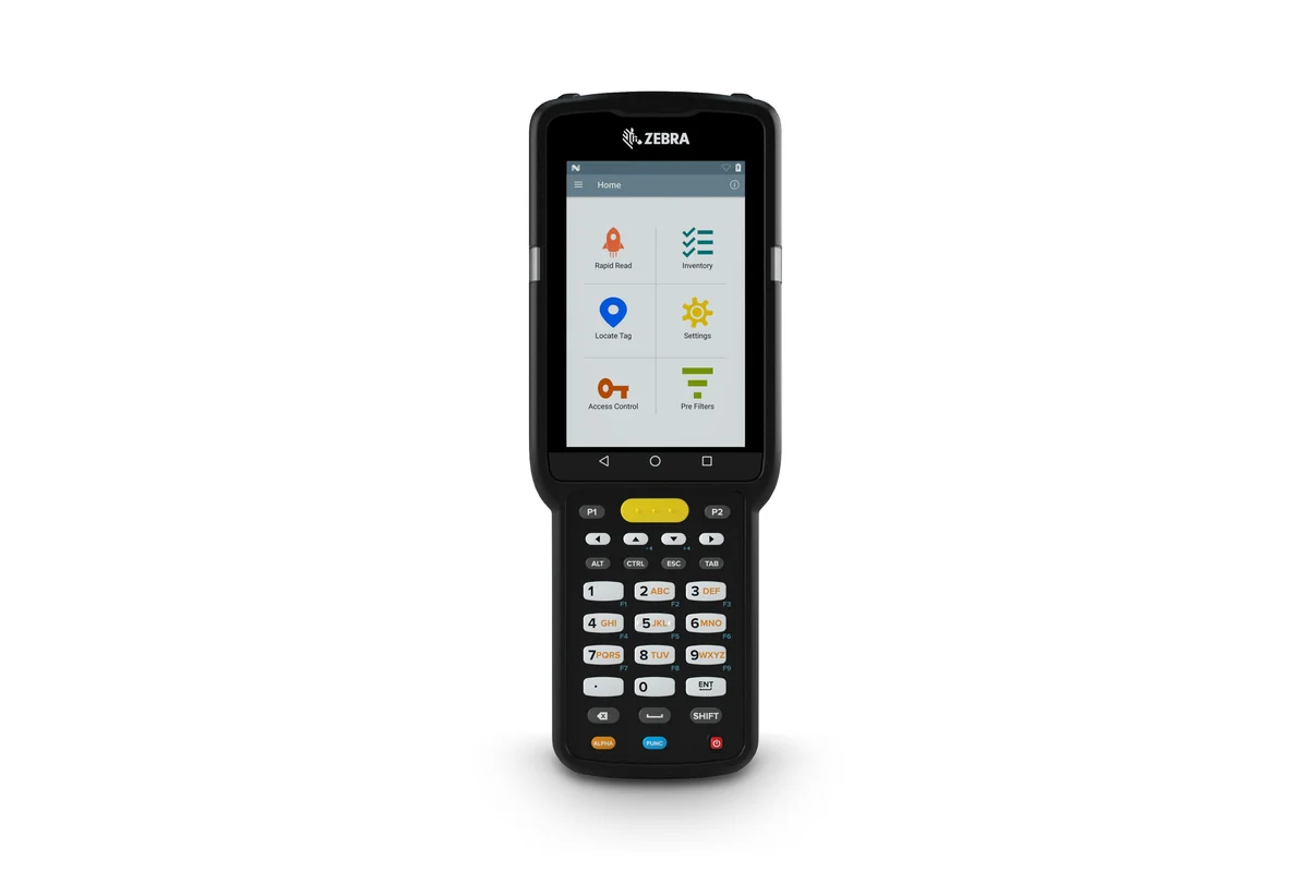 Zebra MC3300 RFID series mobile computer, front facing