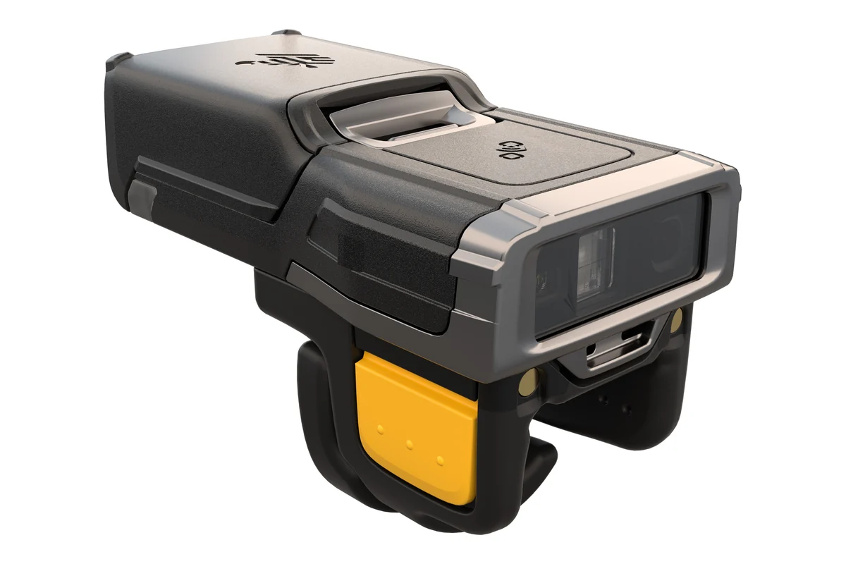 Zebra RS6100 wearable scanner with double trigger, front left view