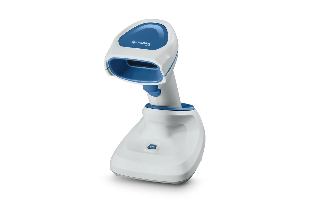 Zebra DS8178-HC cordless handheld scanner in Healthcare White