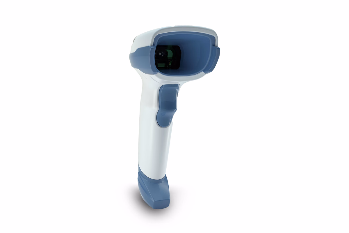Zebra DS4608-HC corded handheld scanner in Healthcare White