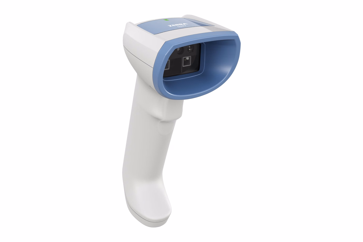 Zebra DS8208-HC corded handheld scanner in Healthcare White