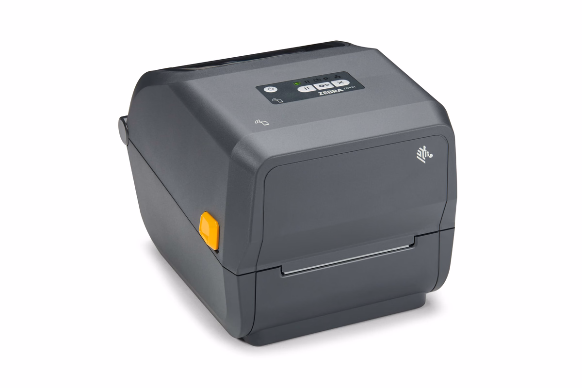 Zebra ZD421 desktop printer with ribbon cartridge