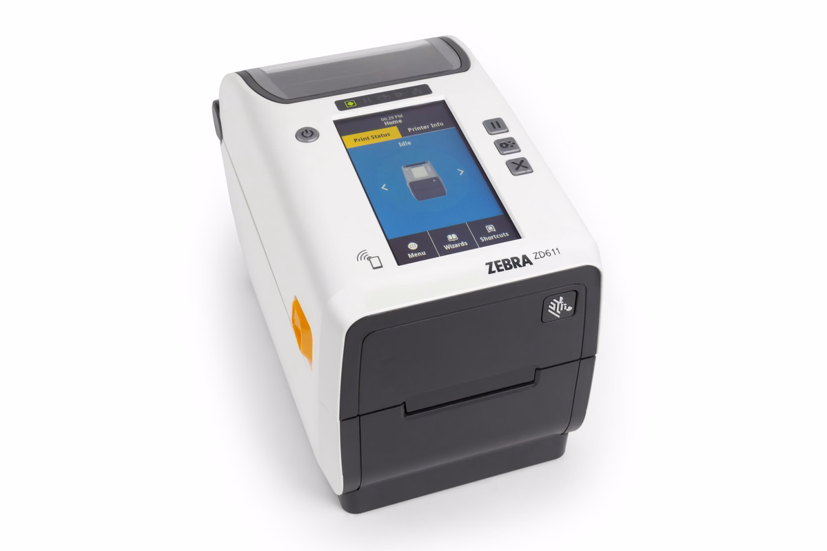 Zebra ZD611 Healthcare desktop printer in Healthcare White