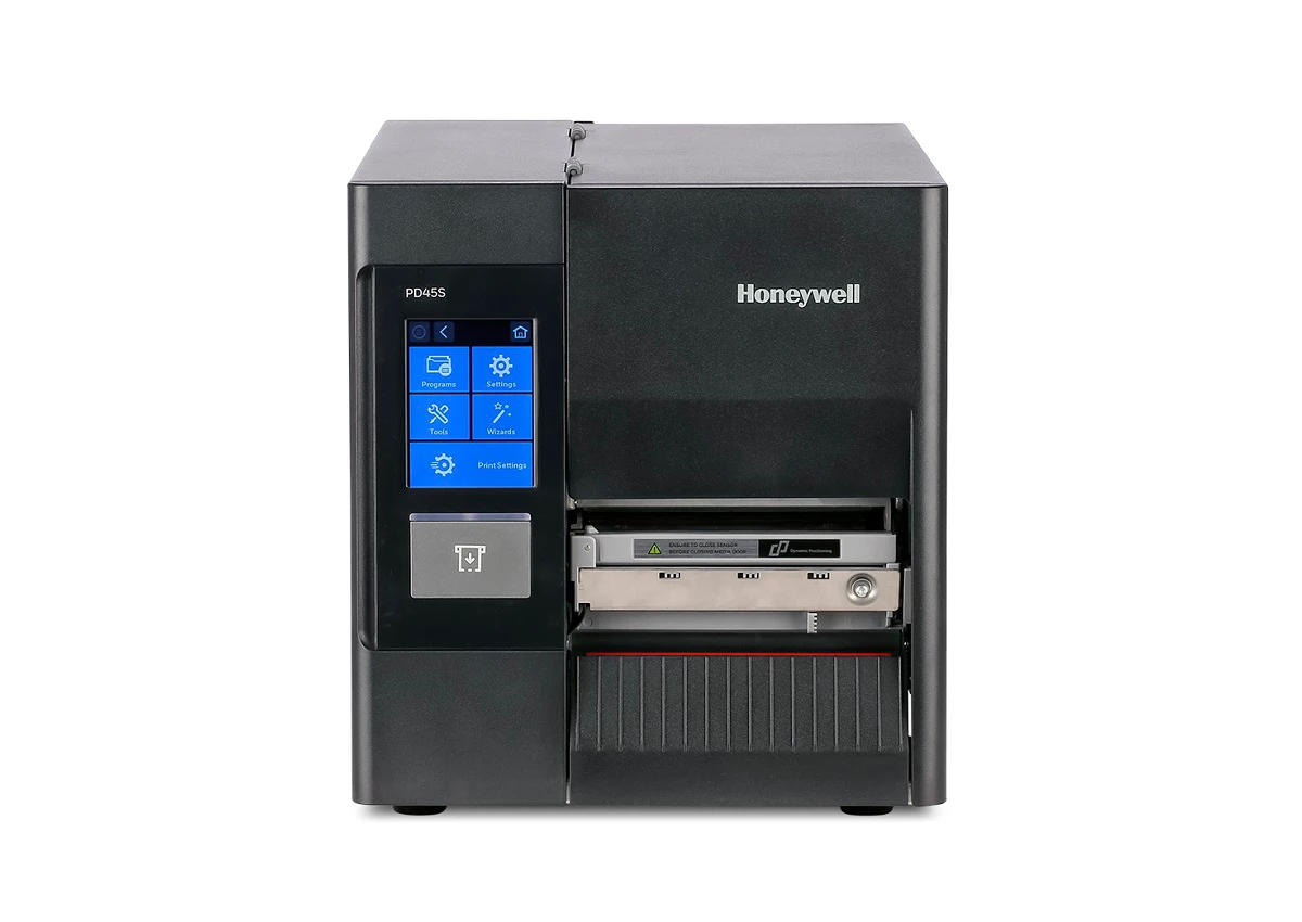 Honeywell PD45S commercial-grade industrial printer with touch display