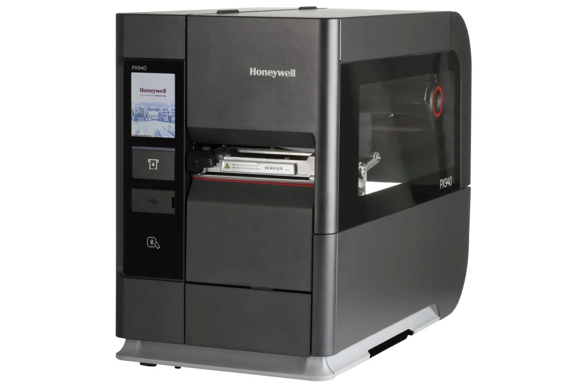Honeywell PX940 industrial printer with integrated inline label verification