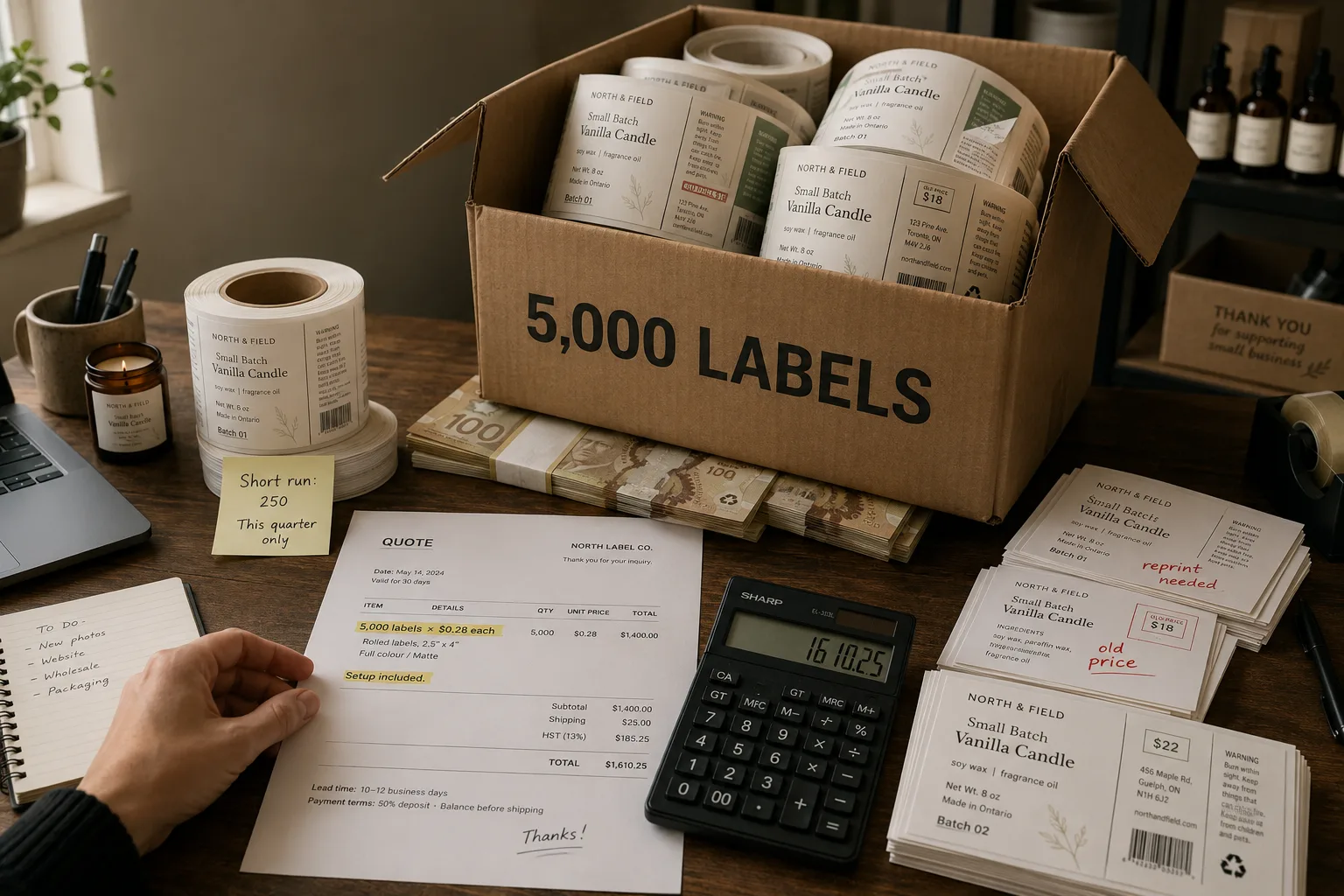 The Real Cost of Ordering 5,000 Labels Before You've Sold One