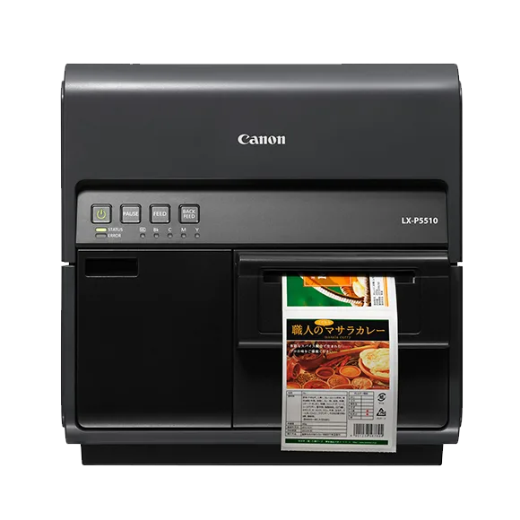 Canon LX-P5510 pigment-based inkjet label printer, front view