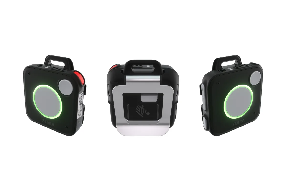Zebra WS101 Communication Badge, a wearable communication badge for hands free team communication on the floor