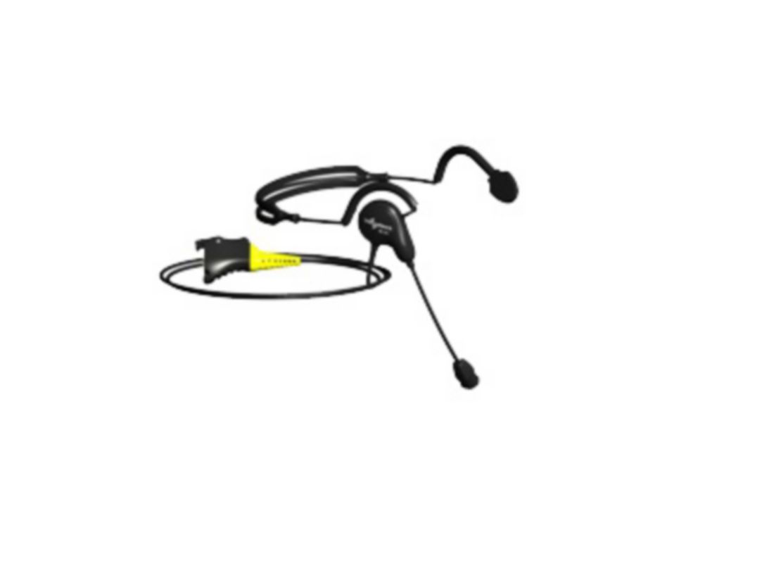 Honeywell Voice SL-14 wired headset showing its behind the head band and boom microphone