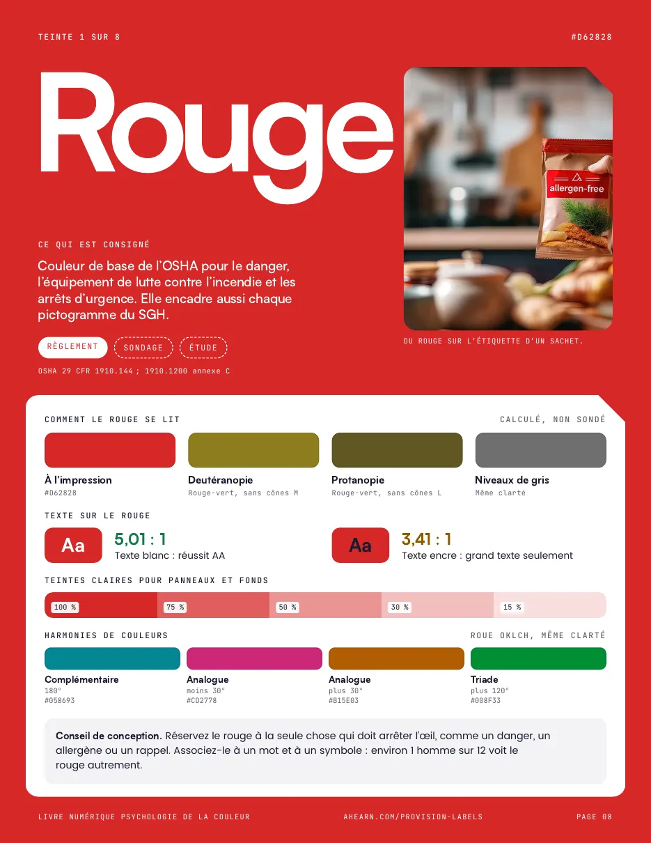 Page 08. Rouge, teinte 1 sur 8