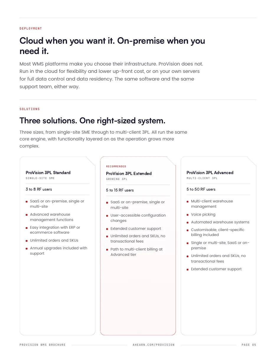 Page 05. Cloud when you want it, on premise when you need it