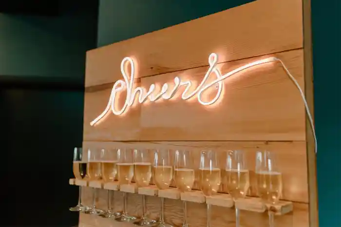 champagne wall for weddings and events port 393 in holland michigan