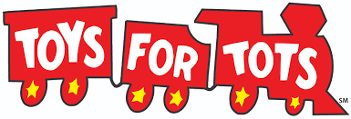 Toys for Tots logo, a supporting charity for Port 393 in Holland Michigan