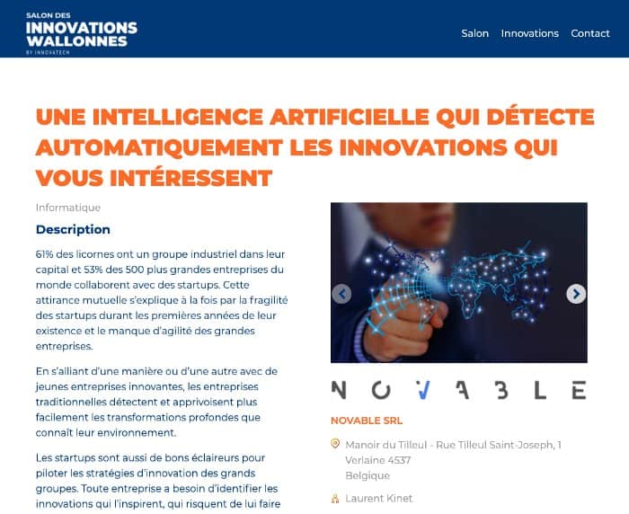 Une intelligence artificielle qui détecte automatiquement les innovations qui vous intéressent