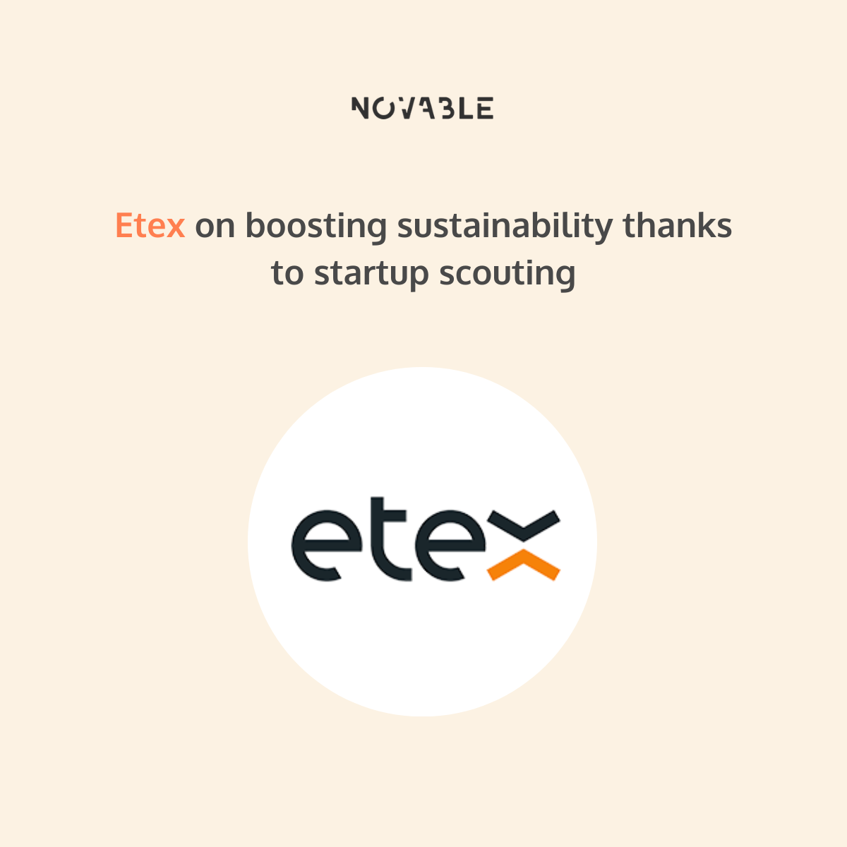 Etex on boosting sustainability thanks to startup scouting